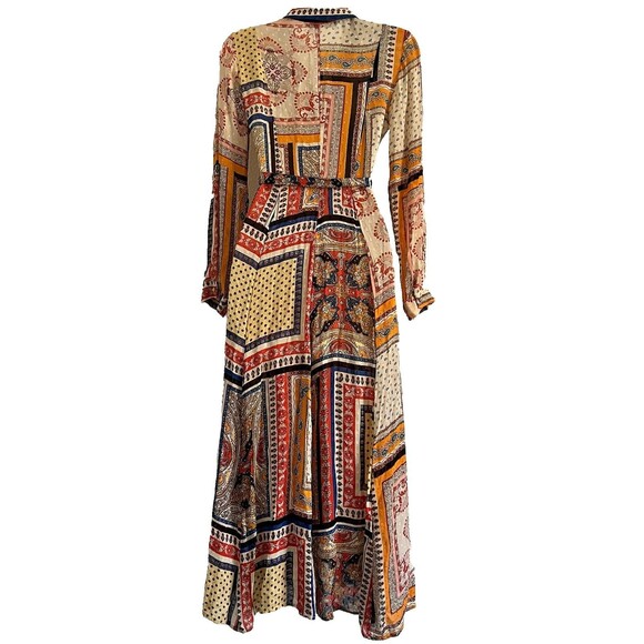 Zara Dress Women’s Size XS Patchwork Maxi Swiss Dot 70s-inspired Boho-chic - Picture 2 of 6